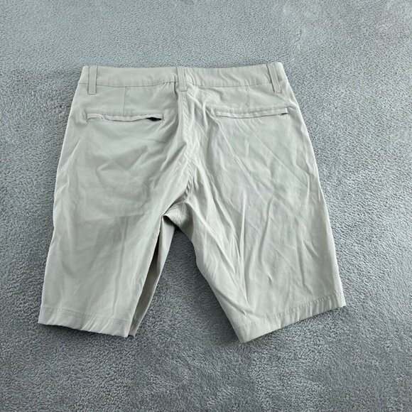 Eddie Bauer Mens Beige Flat-Front Shorts Size 32 Nylon/Spandex 5772 - Picture 2 of 10